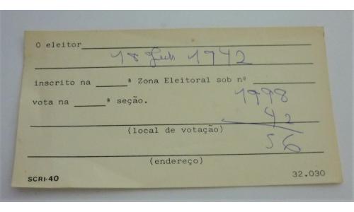 C�dula Eleitoral 1942